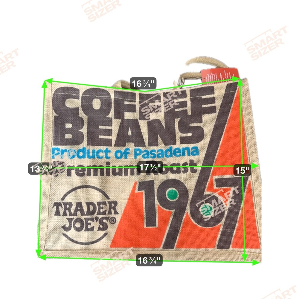 Trader Joe's Vintage Style Tote Bag - Brown, Orange, and Green - Picture 5 of 5